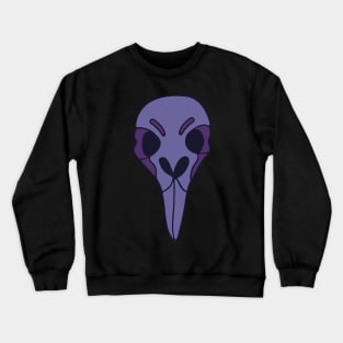 CREEPY SPOOKY GOTHIC BIRD SKULL Purple Skeleton Bones from my Cabinet of Curiosities - UnBlink Studio by Jackie Tahara Crewneck Sweatshirt